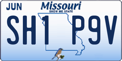 MO license plate SH1P9V