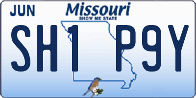 MO license plate SH1P9Y
