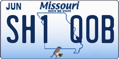 MO license plate SH1Q0B