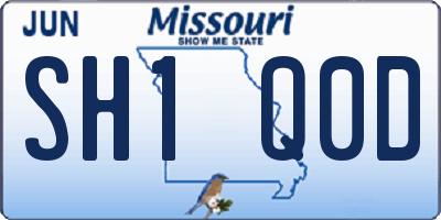 MO license plate SH1Q0D