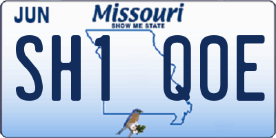 MO license plate SH1Q0E