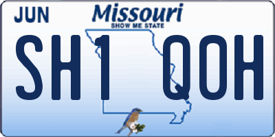 MO license plate SH1Q0H