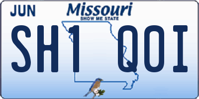 MO license plate SH1Q0I