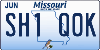 MO license plate SH1Q0K