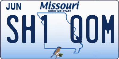 MO license plate SH1Q0M