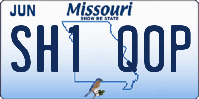 MO license plate SH1Q0P
