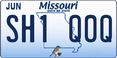 MO license plate SH1Q0Q
