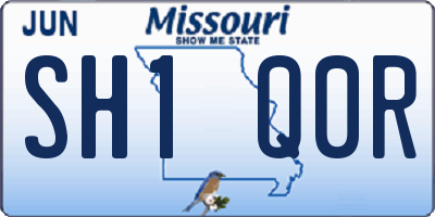 MO license plate SH1Q0R