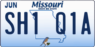 MO license plate SH1Q1A