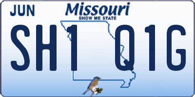 MO license plate SH1Q1G