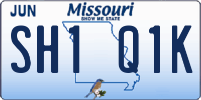 MO license plate SH1Q1K
