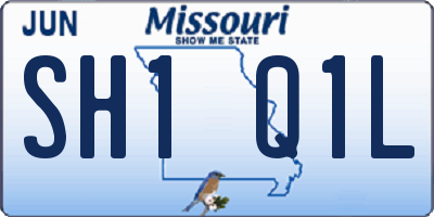 MO license plate SH1Q1L