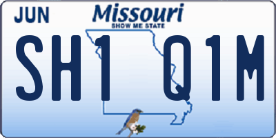 MO license plate SH1Q1M