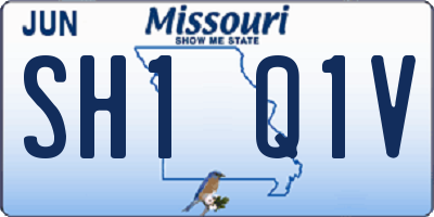 MO license plate SH1Q1V