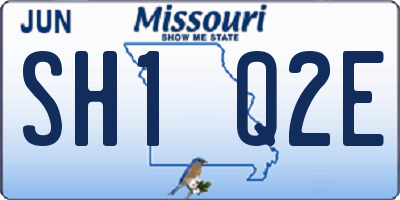 MO license plate SH1Q2E