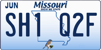 MO license plate SH1Q2F