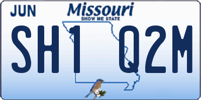 MO license plate SH1Q2M