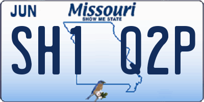 MO license plate SH1Q2P