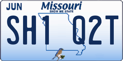 MO license plate SH1Q2T