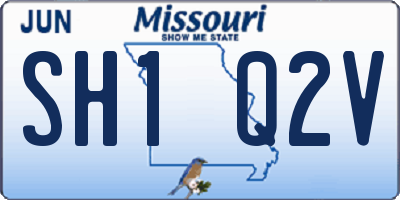MO license plate SH1Q2V
