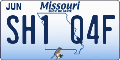 MO license plate SH1Q4F