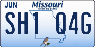 MO license plate SH1Q4G