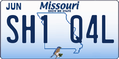 MO license plate SH1Q4L