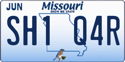 MO license plate SH1Q4R