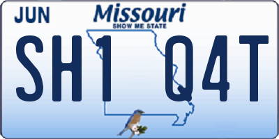 MO license plate SH1Q4T