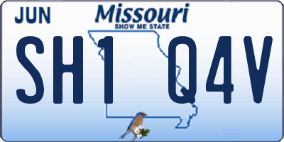 MO license plate SH1Q4V