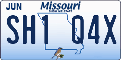 MO license plate SH1Q4X
