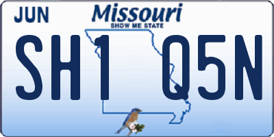 MO license plate SH1Q5N