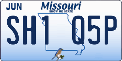 MO license plate SH1Q5P