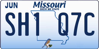MO license plate SH1Q7C