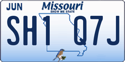 MO license plate SH1Q7J