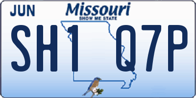 MO license plate SH1Q7P