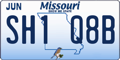 MO license plate SH1Q8B