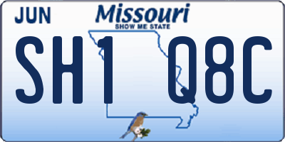 MO license plate SH1Q8C