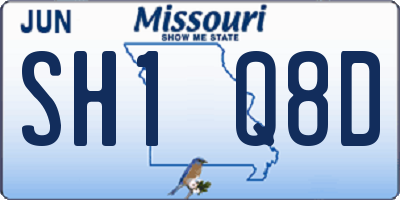 MO license plate SH1Q8D