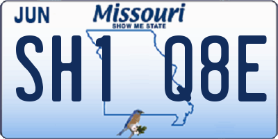 MO license plate SH1Q8E