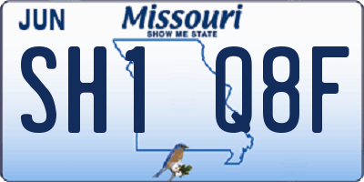 MO license plate SH1Q8F
