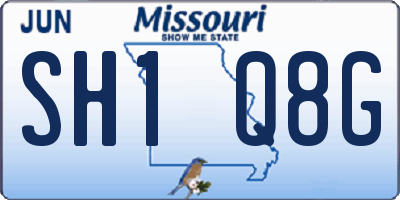 MO license plate SH1Q8G