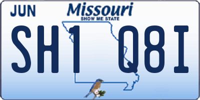 MO license plate SH1Q8I