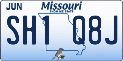MO license plate SH1Q8J