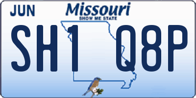MO license plate SH1Q8P