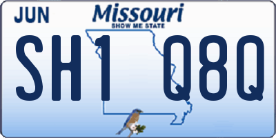 MO license plate SH1Q8Q