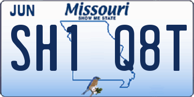 MO license plate SH1Q8T