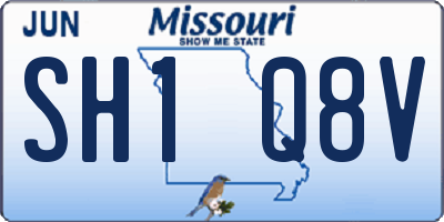 MO license plate SH1Q8V