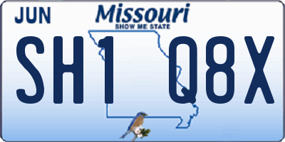 MO license plate SH1Q8X