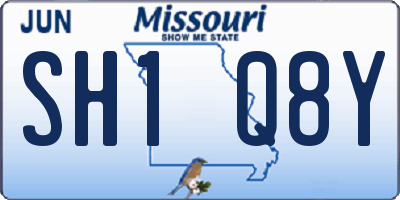 MO license plate SH1Q8Y